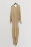SWAYING/KNIT bat sleeves back slit dress SW24SS2L22 Turmeric PS70
